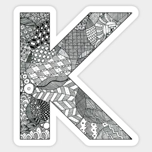 Zentangle K Sticker